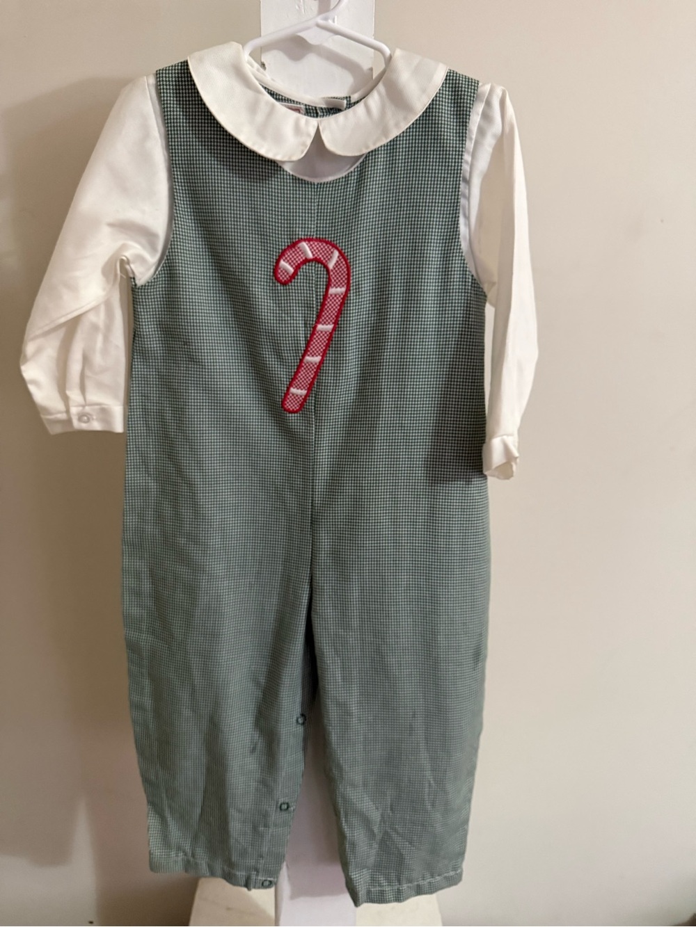 Zu Gingham Candy Cane Romper
